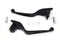 V-Twin Matte Black 3-Slot Wide Hand Lever Set - 26-0010