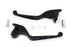 V-Twin Matte Black 3-Slot Wide Hand Lever Set - 26-0010