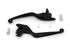 V-Twin Matte Black 3-Slot Wide Hand Lever Set - 26-0010