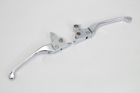 V-Twin Chrome Adjustable Hand Lever Set - 26-0117