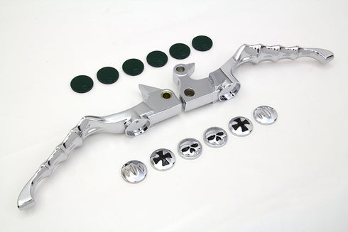 V-Twin Chrome Skeleton Hand Lever Set - 26-0119