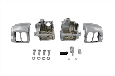 V-Twin Handlebar Switch Housing Set Smooth Chrome - 26-0129