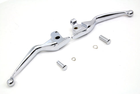 V-Twin Chrome Wide Hand Lever Set - 26-0325