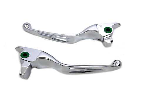 V-Twin M8 Slotted Hand Control Lever Kit Chrome - 26-0326