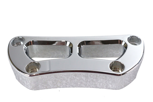 V-Twin Cutout Design Riser Top Clamp Chrome - 26-0451