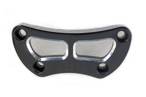 V-Twin Cutout Design Riser Top Clamp Black - 26-0453
