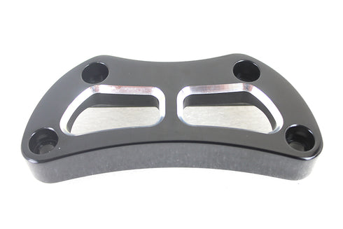 V-Twin Cutout Design Riser Top Clamp Black - 26-0453