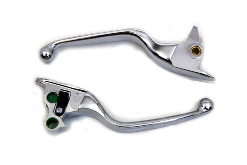 V-Twin Contour Hand Lever Set Chrome - 26-0468