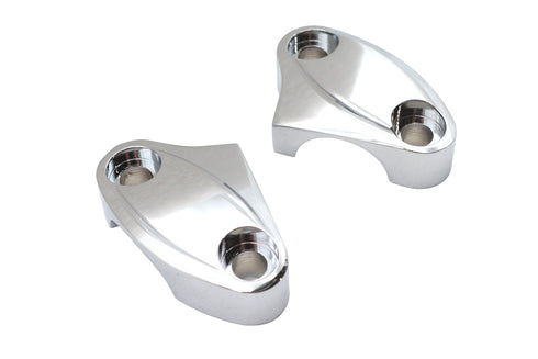 V-Twin Top Riser Clamp Set Chrome - 26-0540
