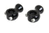 V-Twin Black 1 inch X 1-3/4 inch Riser Set - 26-0556