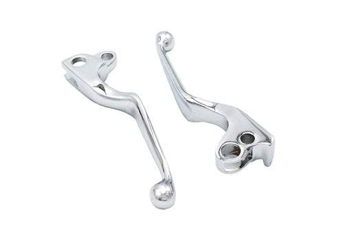 V-Twin Chrome Wide Hand Lever Set - 26-0580