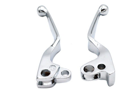 V-Twin Chrome Wide Hand Lever Set - 26-0580