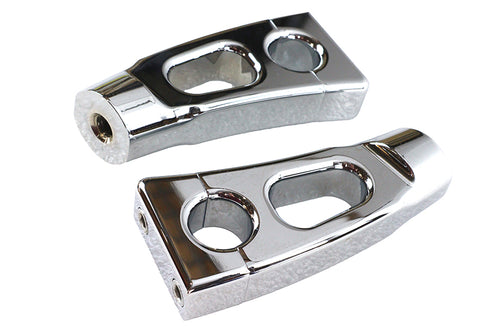 MCM 4-1/4 inch Switchback Chrome Riser Set - 26-0602