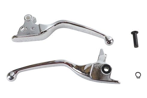 V-Twin Chrome Smooth Contour Hand Lever Set - 26-0741