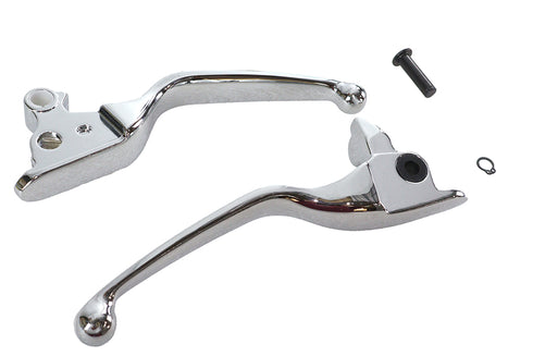 V-Twin Chrome Smooth Contour Hand Lever Set - 26-0741