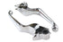 V-Twin Chrome V-Cut Hand Lever Set - 26-0743