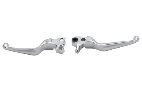 V-Twin Chrome V-Cut Hand Lever Set - 26-0780