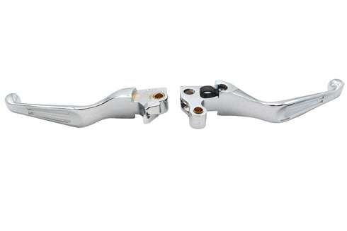 V-Twin Chrome Slotted Hand Lever Set - 26-0782