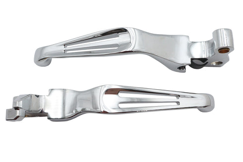 V-Twin Chrome Slotted Hand Lever Set - 26-0782