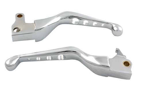 V-Twin Chrome Drilled Hand Lever Set - 26-0783