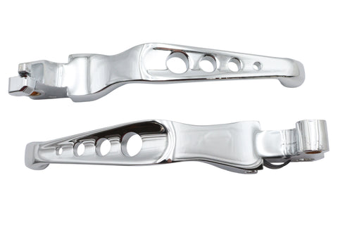V-Twin Chrome Drilled Hand Lever Set - 26-0783