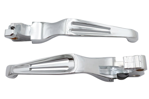 V-Twin Chrome Slotted Hand Lever Set - 26-0784
