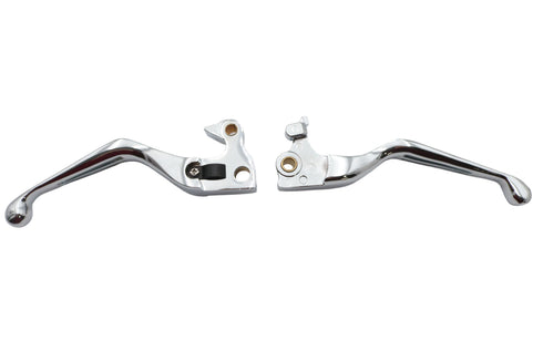V-Twin Chrome Slotted Hand Lever Set - 26-0784