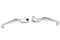 V-Twin Chrome Contour Hand Lever Set with Skull Ends - 26-0787