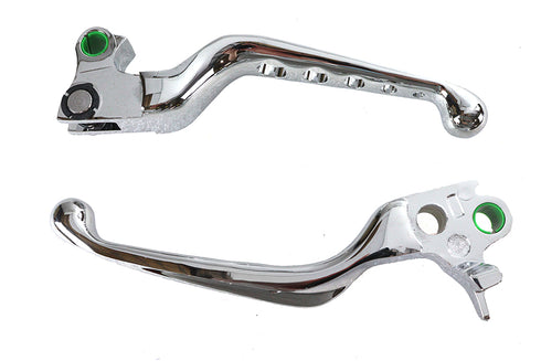 V-Twin Chrome Drilled Hand Lever Set - 26-0788