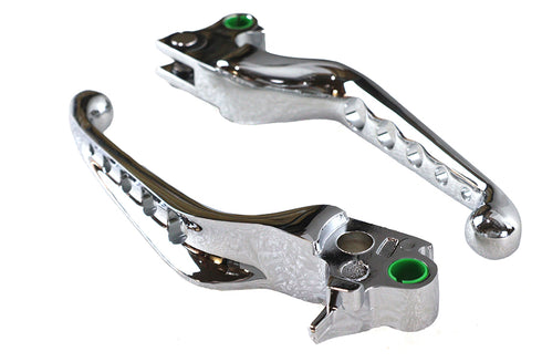 V-Twin Chrome Drilled Hand Lever Set - 26-0788
