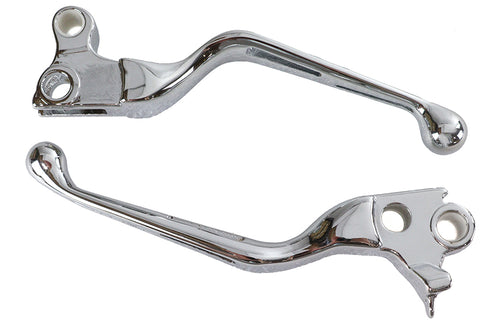 V-Twin Chrome Slotted Hand Lever Set - 26-0789