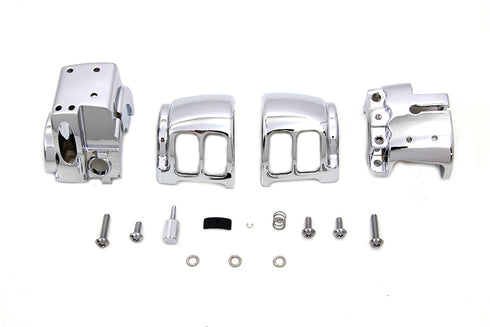 V-Twin Handlebar Control Switch Housing Kit Chrome - 26-0843