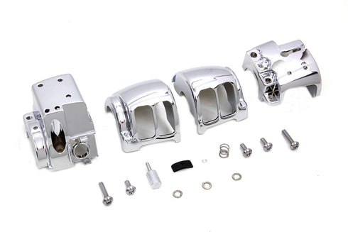 V-Twin Handlebar Control Switch Housing Kit Chrome - 26-0843