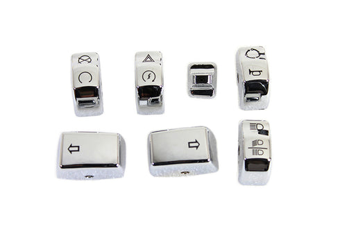 V-Twin Handlebar Switch Cap Set Chrome - 26-0844