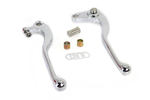 V-Twin Old School Hand Lever Set Chrome - 26-0886
