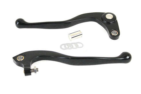 V-Twin Old School Hand Lever Set Black - 26-0887