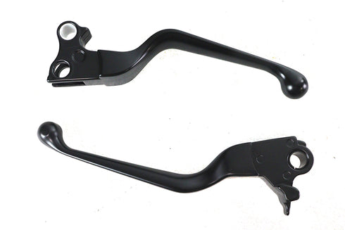 V-Twin Black Smooth Contour Hand Lever Set - 26-0980
