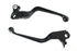 V-Twin Black Smooth Contour Hand Lever Set - 26-0980