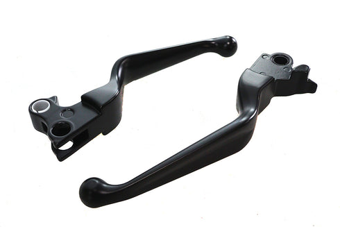 V-Twin Black Smooth Contour Hand Lever Set - 26-0980