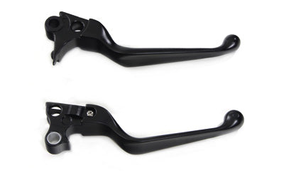 V-Twin Black V-Cut Hand Lever Set - 26-0982