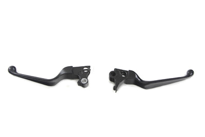 V-Twin Black V-Cut Hand Lever Set - 26-0982