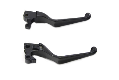 V-Twin Black V-Cut Hand Lever Set - 26-0983