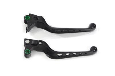 V-Twin Black Drilled Hand Lever Set - 26-0984