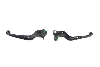 V-Twin Black Drilled Hand Lever Set - 26-0984