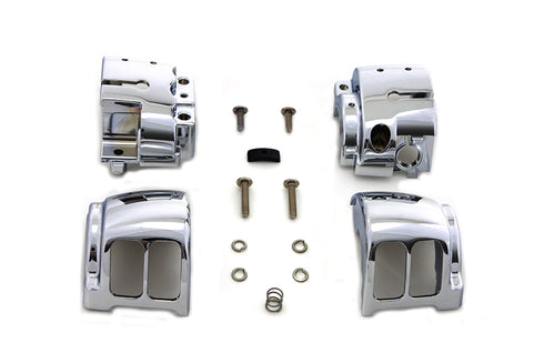 MCM Handlebar Control Switch Housing Kit Chrome - 26-0986