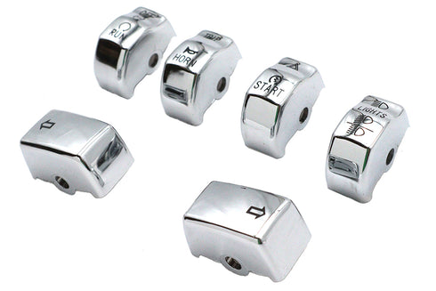V-Twin Handlebar Switch Cap Set Chrome - 26-0991