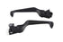 V-Twin Black Contour Hand Lever Set with Skull Ends - 26-1156