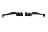 V-Twin Black Contour Hand Lever Set with Skull Ends - 26-1156