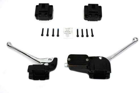 V-Twin Black Handlebar Master Cylinder and Clutch Lever Assembly - 26-2097