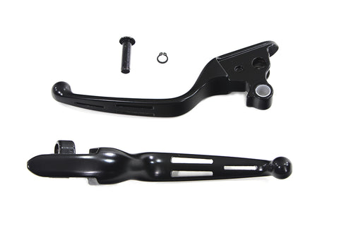 V-Twin Black Slotted Hand Lever Set - 26-2113